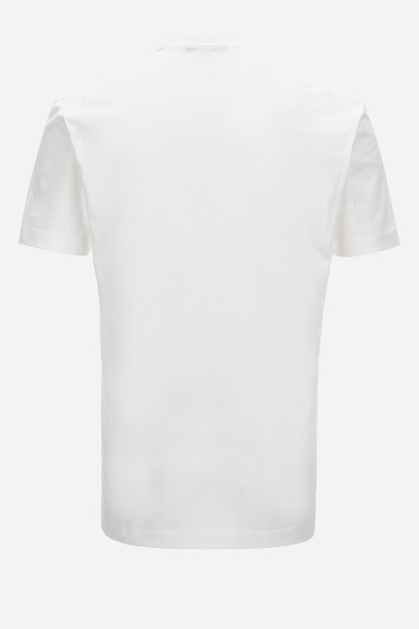 T-Shirt In Jersey Fabric + Versace Stamp Print