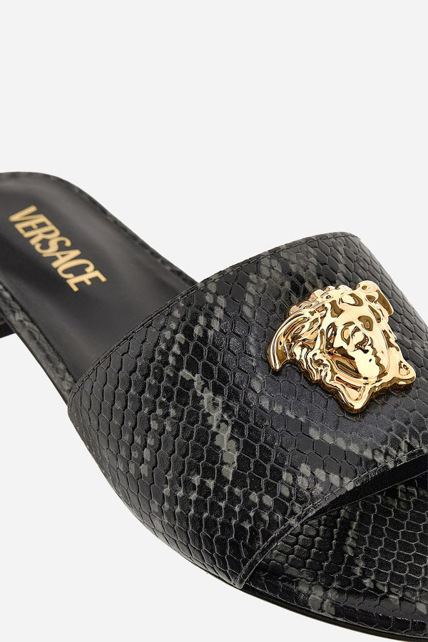La Medusa Sandal  In Printed Python Calf Leather