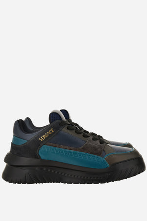 Oversize Court Sneaker In Calf Leather-Fabric