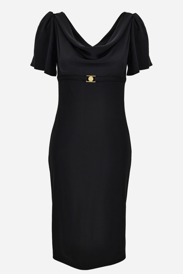 Dress In Techno Piquet Stretch Fabric-Poly Details