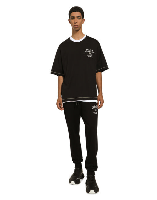 SHORT-SLEEVED COTTON T-SHIRT WITH EMBROIDERED LOGO