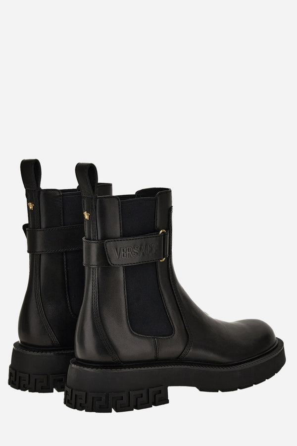 Versace Tank Chelsea Boot In Calf Leather