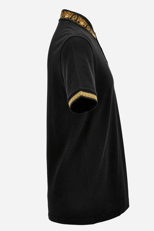 Polo In Piquet Fabric + Statue Crest Print Details
