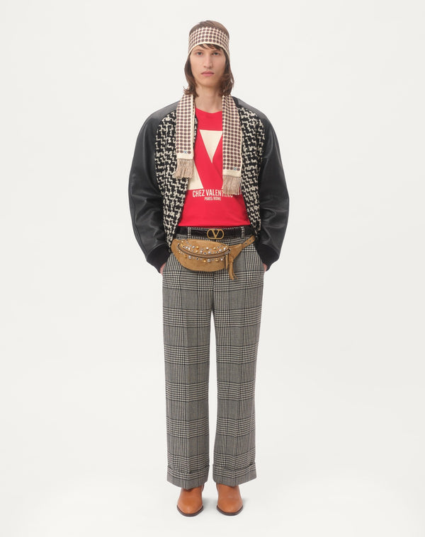 T-Shirt In Cotone Con Stampa Chez Valentino