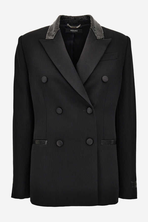 Evening Jacket In Responsible Wool Grain De Poudre Natural Stretch