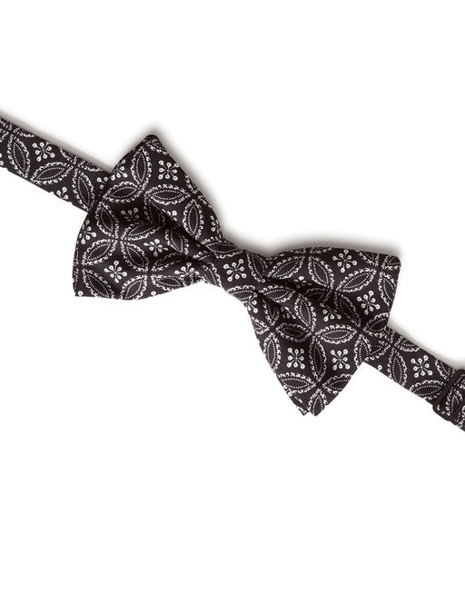SILK BOW TIE WITH TIE PRINT