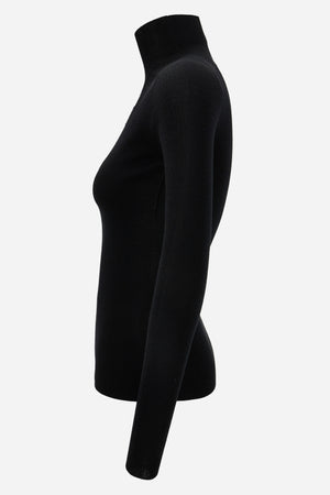 Knit Sweater In Seamless Ribs Merinos Wool Rws