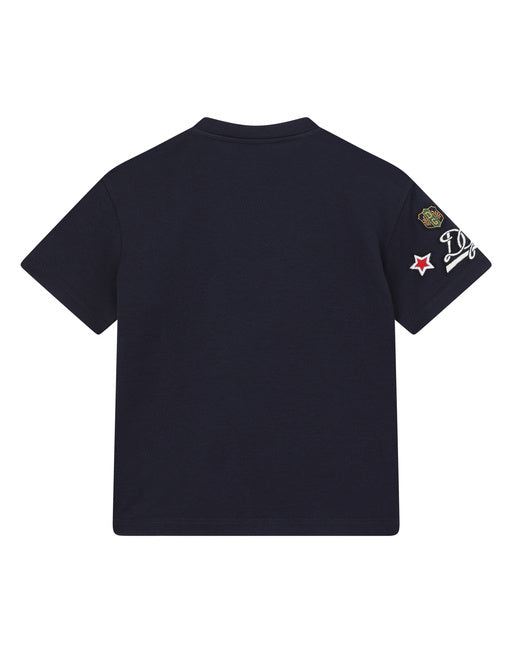 JERSEY T-SHIRT WITH DECORATIVE PATCHES
