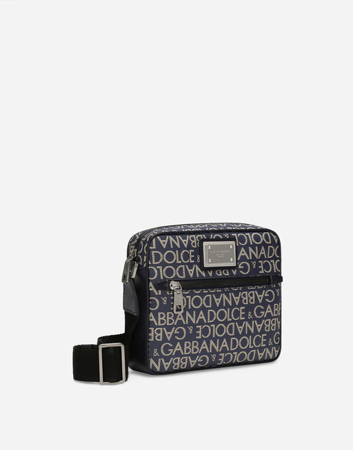 JACQUARD COATED CROSSBODY BAG