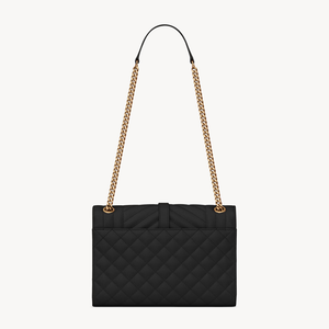 Envelope Medium in pelle trapuntata Grain de Peudre