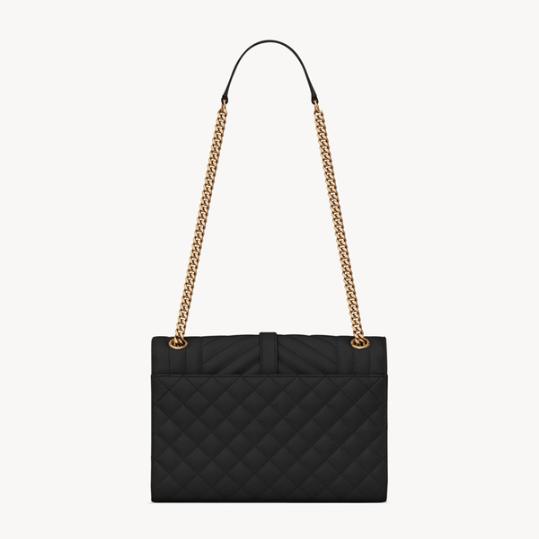 Envelope Medium in pelle trapuntata Grain de Peudre