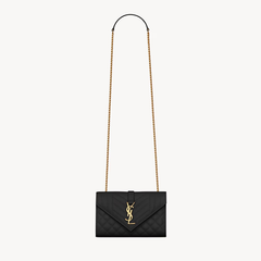 Envelope small in pelle trapuntata grain de poudre