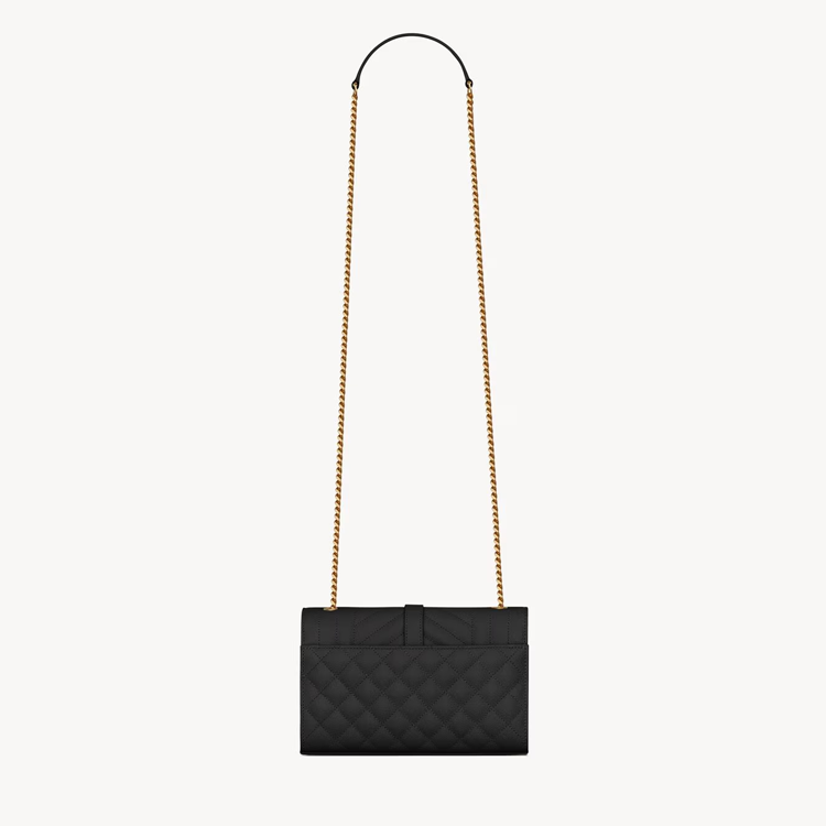 Envelope small in pelle trapuntata grain de poudre