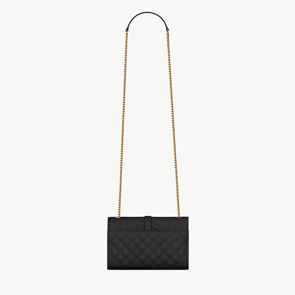 Envelope small in pelle trapuntata grain de poudre