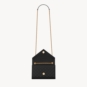 Envelope small in pelle trapuntata grain de poudre