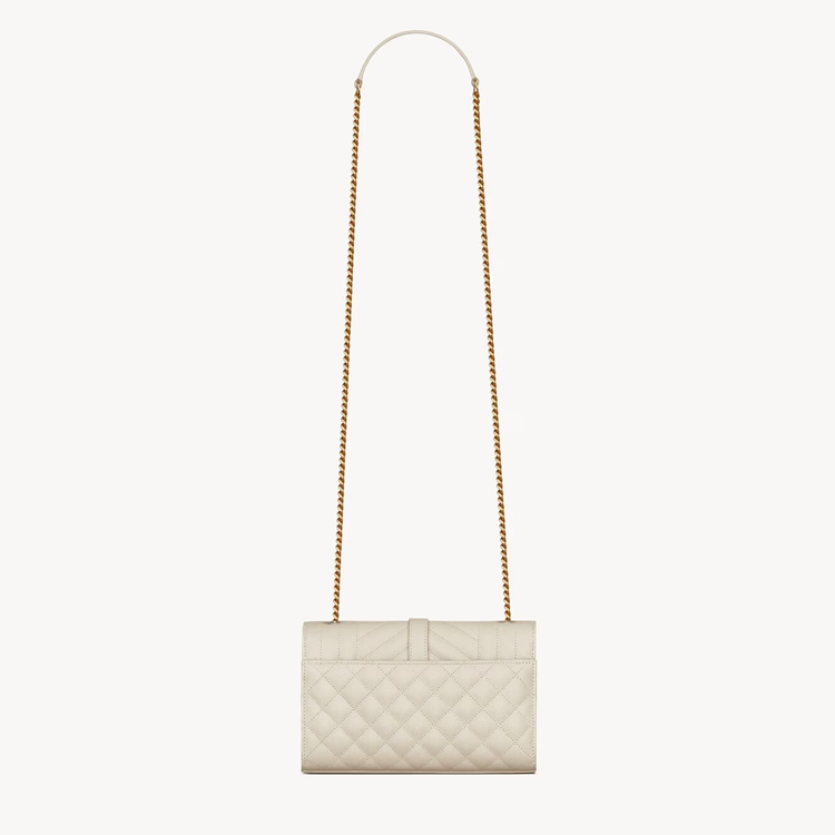 Envelope small in pelle trapuntata grain de poudre