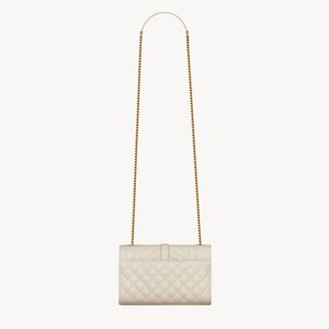 Envelope small in pelle trapuntata grain de poudre