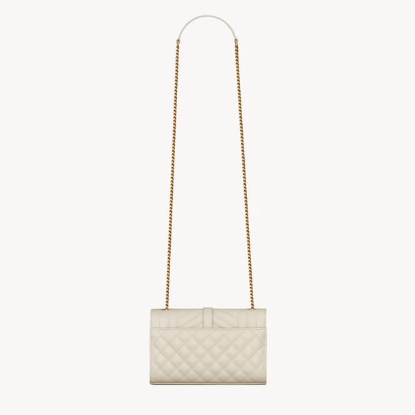 Envelope small in pelle trapuntata grain de poudre