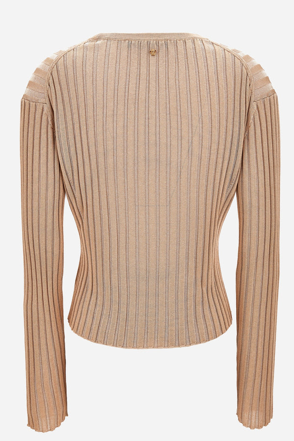 Knit Sweater In Ribs Lurex Blend