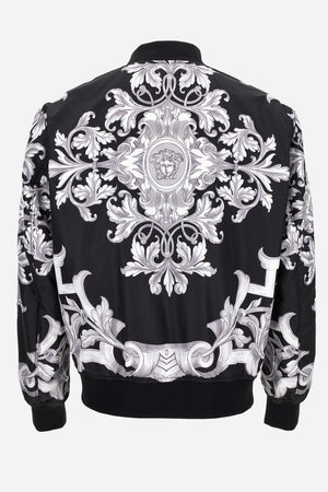 Blouson In Architectural Baroque Print Fabric + Plain Technical Fabric