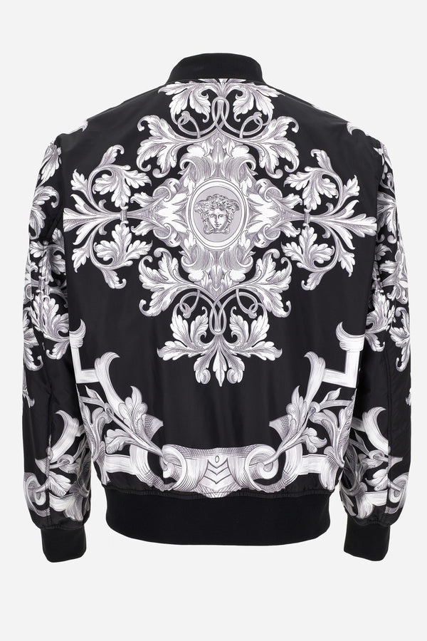Blouson In Architectural Baroque Print Fabric + Plain Technical Fabric