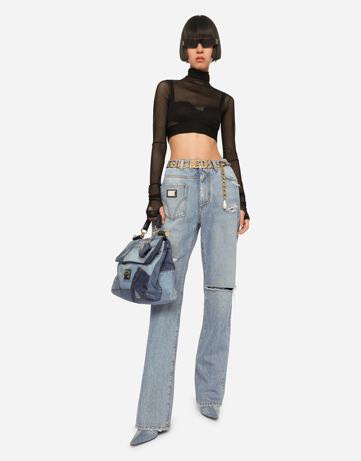 PATCHWORK DENIM JEANS