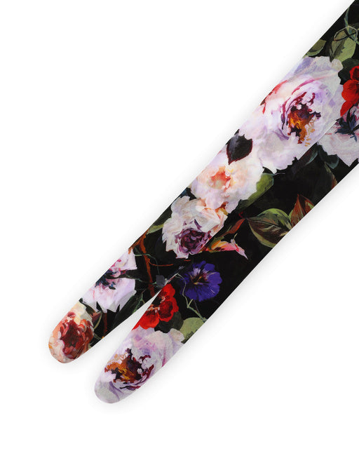 TULLE TIGHTS WITH ROSE GARDEN PRINT