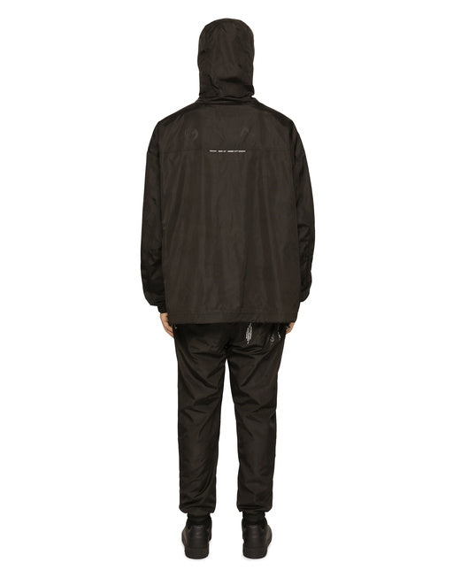 HOODED NYLON JACKET WITH DGVIB3 PRINT