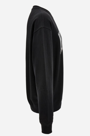 Sweatshirt In Non-Brushed Sweatshirt Fabric + Medusa Crest Print