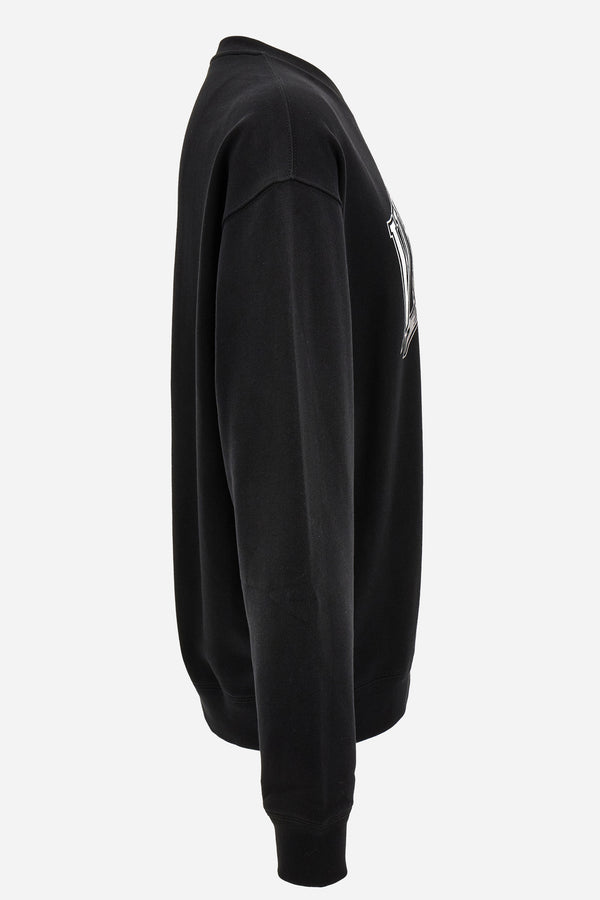 Sweatshirt In Non-Brushed Sweatshirt Fabric + Medusa Crest Print