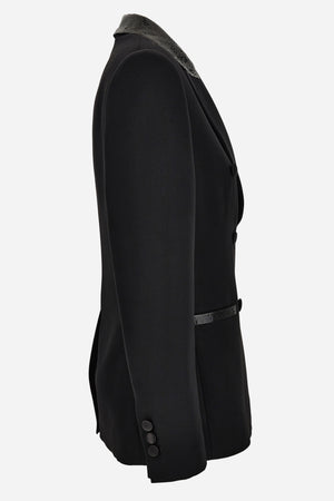 Evening Jacket In Responsible Wool Grain De Poudre Natural Stretch