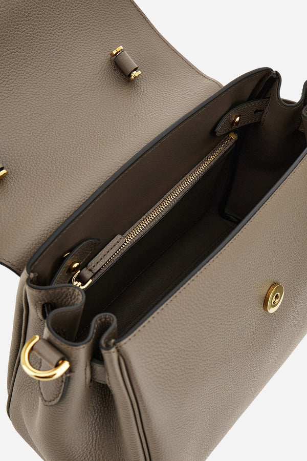 La Medusa Medium Top Handle In Grainy Calf Leather