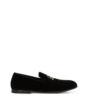 VELVET LOAFER WITH LOGO