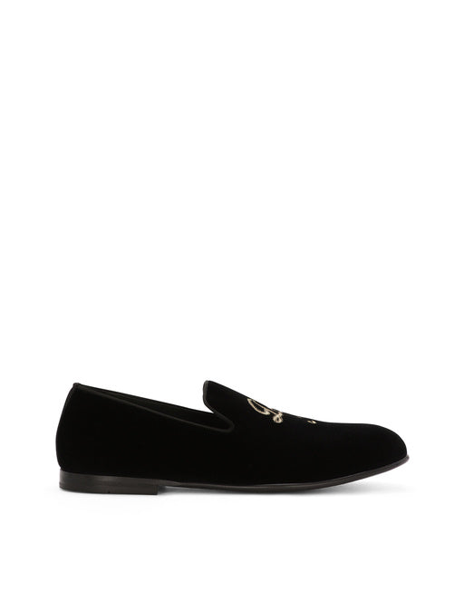 VELVET LOAFER WITH LOGO