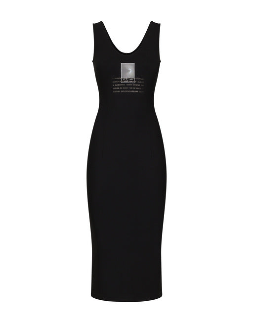 SLEEVELESS SPANDEX JERSEY MIDI DRESS DGVIB3