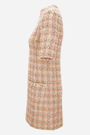 Dress In Cotton Mix Fancy Tweed