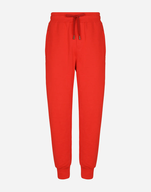 JERSEY JOGGING PANTS WITH EMBOSSED TAG