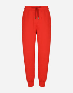 JERSEY JOGGING PANTS WITH EMBOSSED TAG