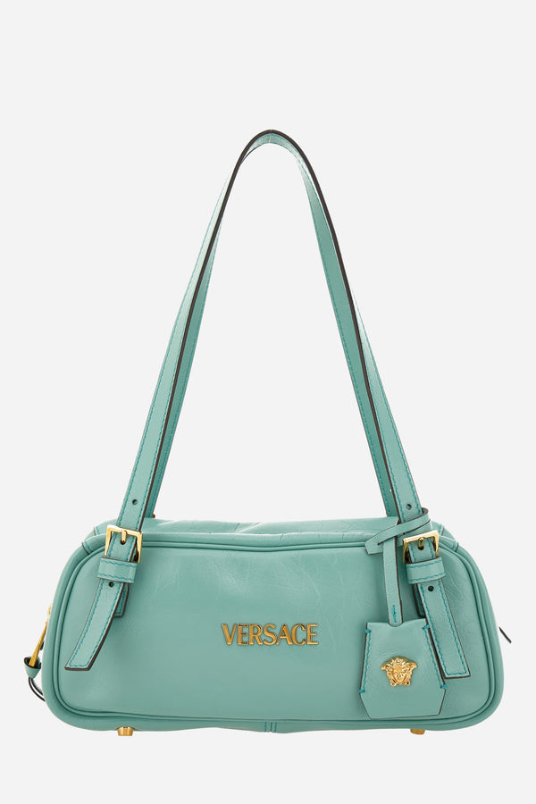 Versace Tag Shoulder In Lamb Leather
