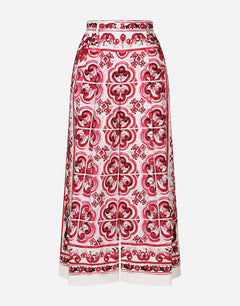 MAJOLICA-PRINT POPLIN CULOTTES