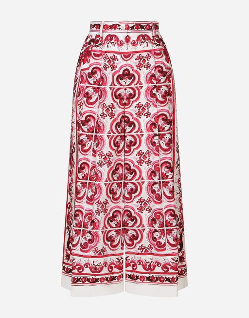 MAJOLICA-PRINT POPLIN CULOTTES