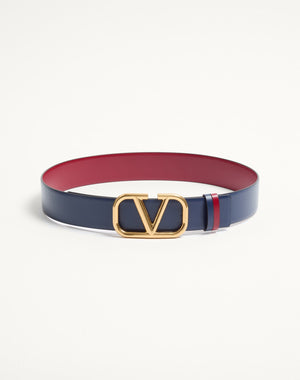 Cintura Reversibile VLogo Signature In Vitello Lucido 40 Mm