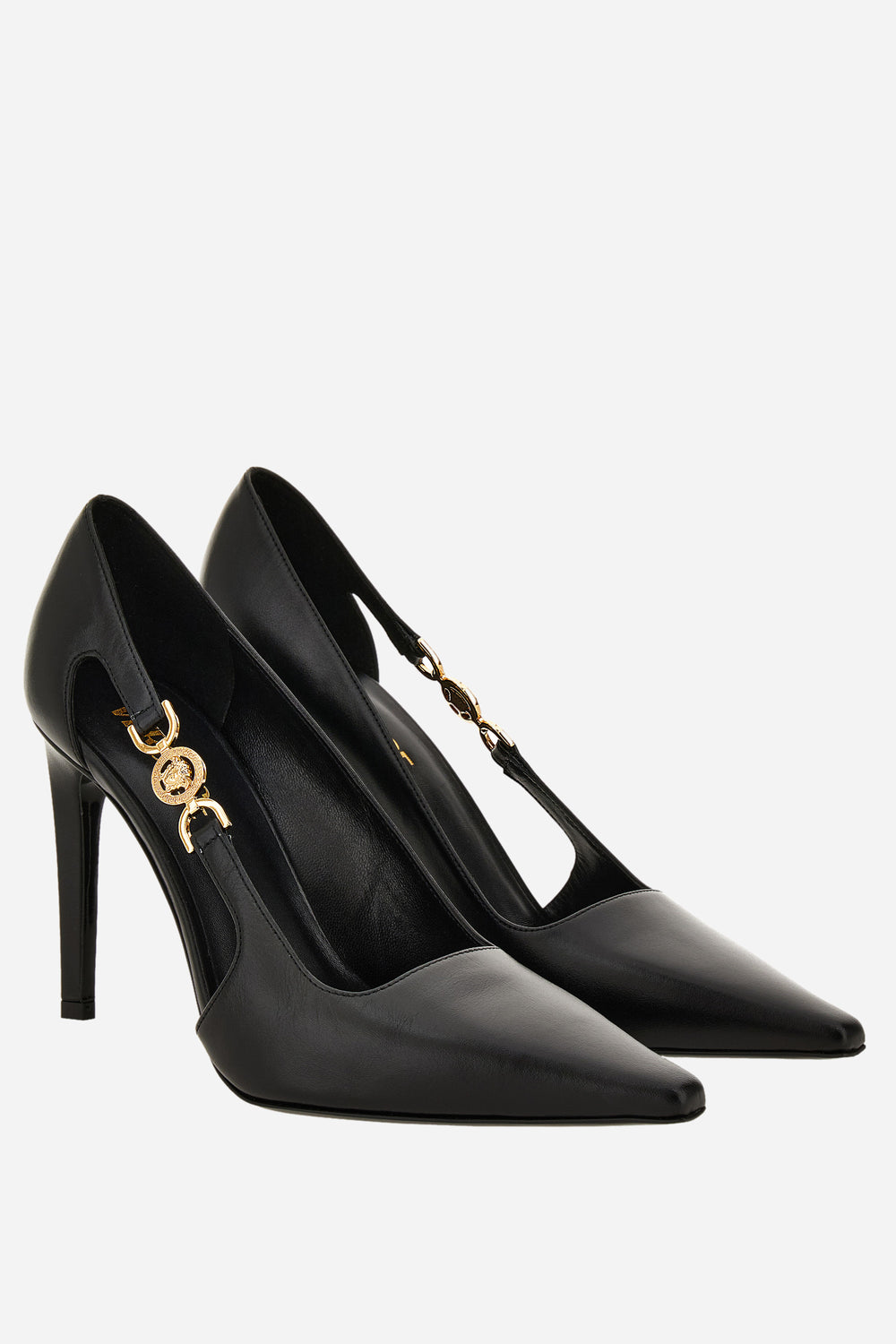 Medusa 95 Pump H.100 In Shiny Calf Leather-Metal Hardware