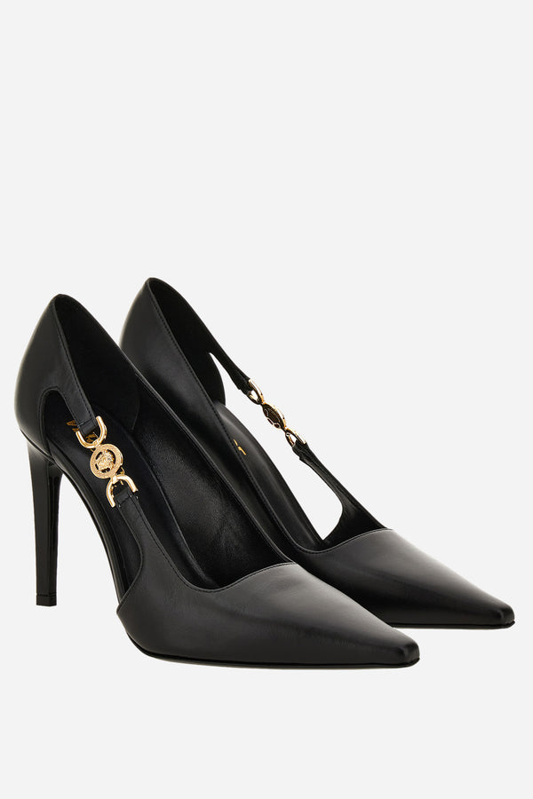 Medusa 95 Pump H.100 In Shiny Calf Leather-Metal Hardware