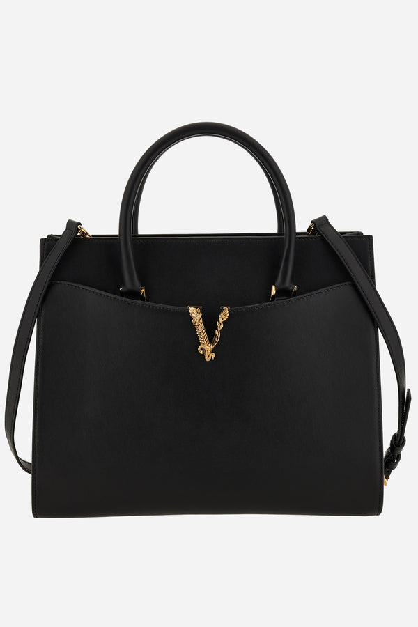 Virtus Large Top Handle In Calf Leather
