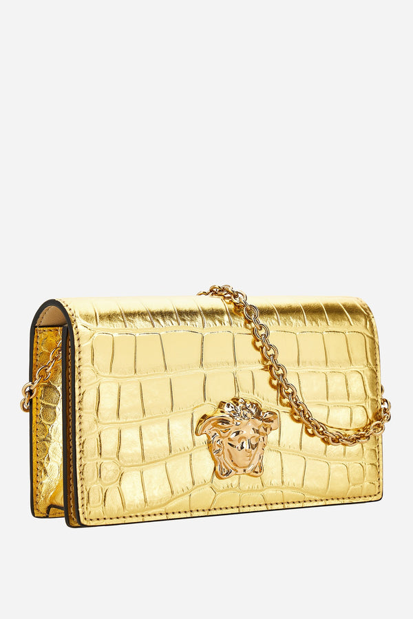 La Medusa Mini Bag In Embossed Croc Laminated Calf Leather