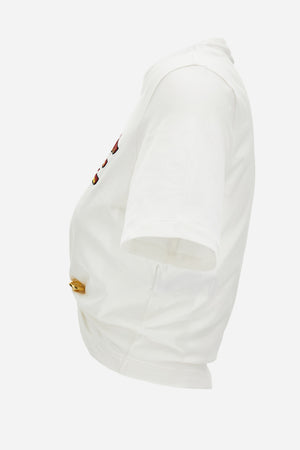 T-Shirt In Tessuto Jersey Stampa Versace Milano Barocco 92