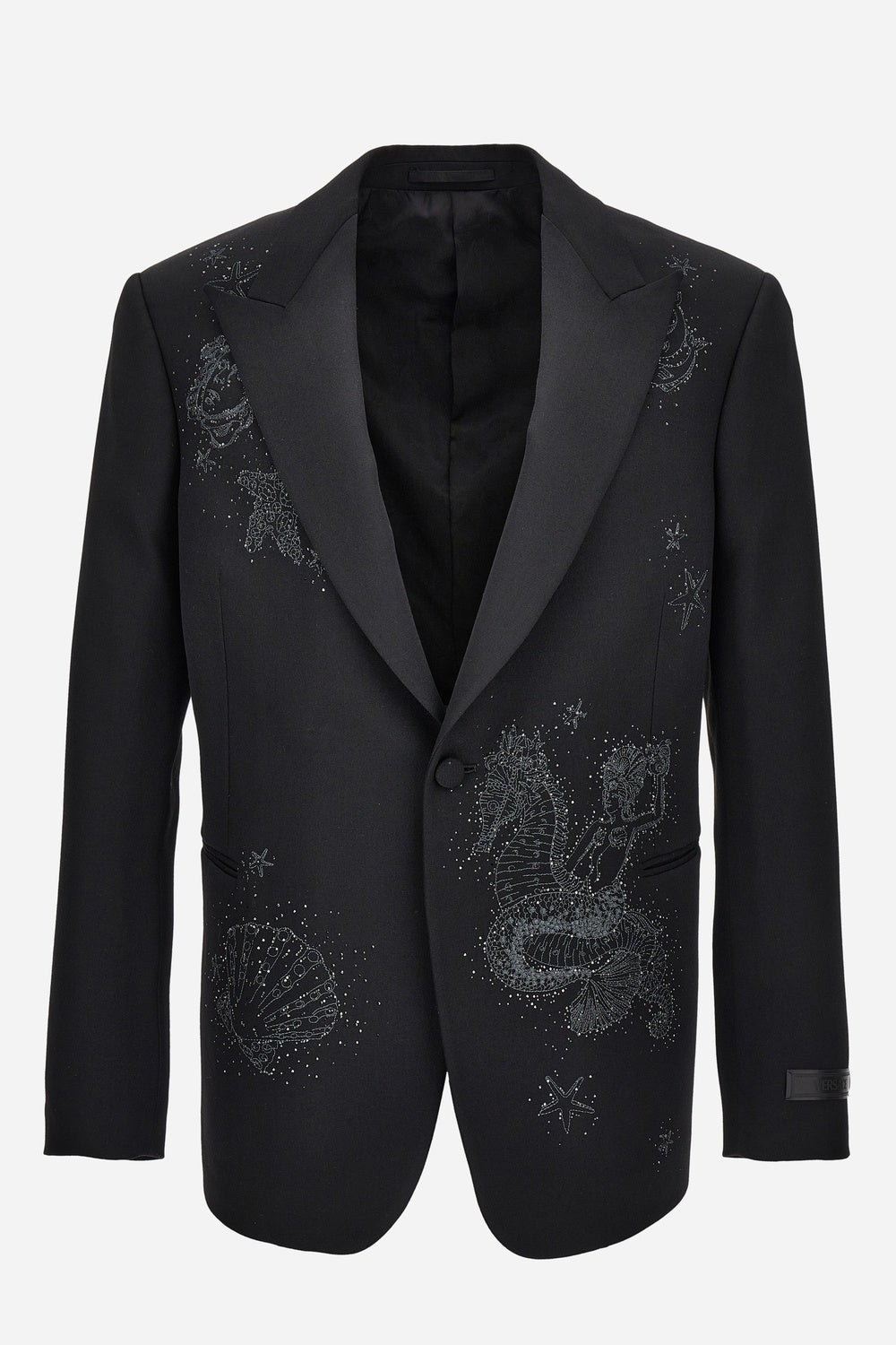 Evening Jacket In Grain De Poudre Wool Fabric + La Vacanza Embroidery  Lurex And Beads