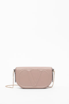 POUCH CON CATENA VLOGO WALK IN VITELLO