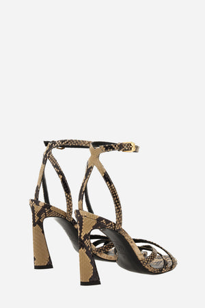 La Medusa Sandal  In Printed Python Calf Leather